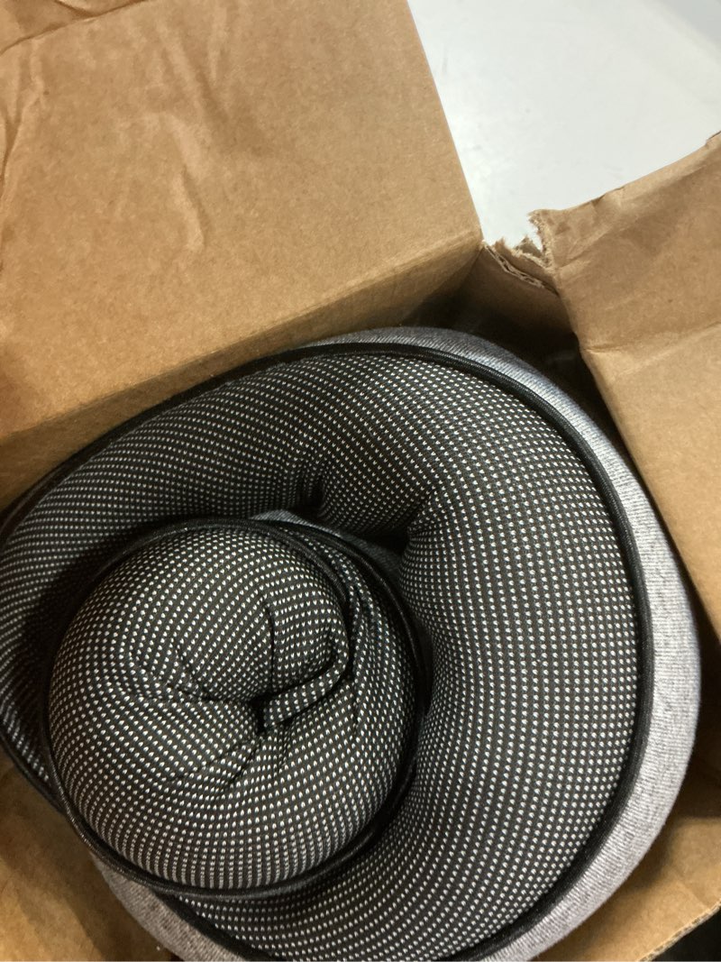 Condition photo showing Good Condition for szxyx travel pillows - 100% pure memory foam neck pillow for airplanes, comfortable breathable cover, 360° support stowable pillows for sleeping, car, airport travel essentials dark grey