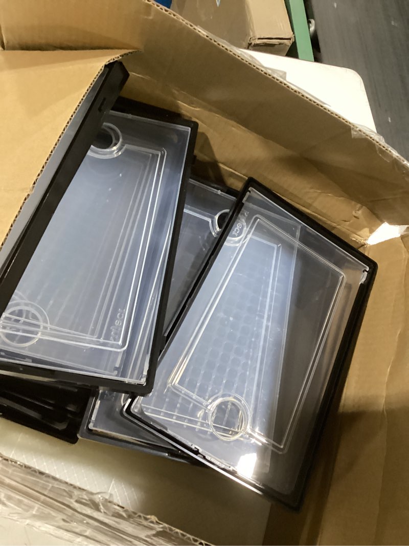 Condition photo showing Good Condition for Kuject X-Large Shoe Storage Boxes Organizers Clear Plastic Stackable 12 Pack, Shoe Rack & Holder Substitute, Sneaker Containers, Toy Storage Organizer Bins for Entryway, Closet, Under Bed, Black Black X-Large