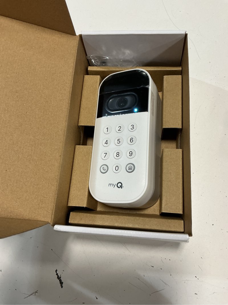 Condition photo showing Good Condition for myq smart garage door video keypad with wide-angle camera,customizable pin codes,and smartphone control–take charge of your garage access works with chamberlain, liftmaster and craftsman openers,white