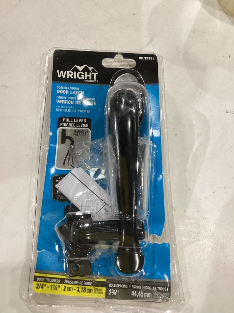 Condition photo showing As Is for wright products vil333bl villa screen and storm door pull handle, black