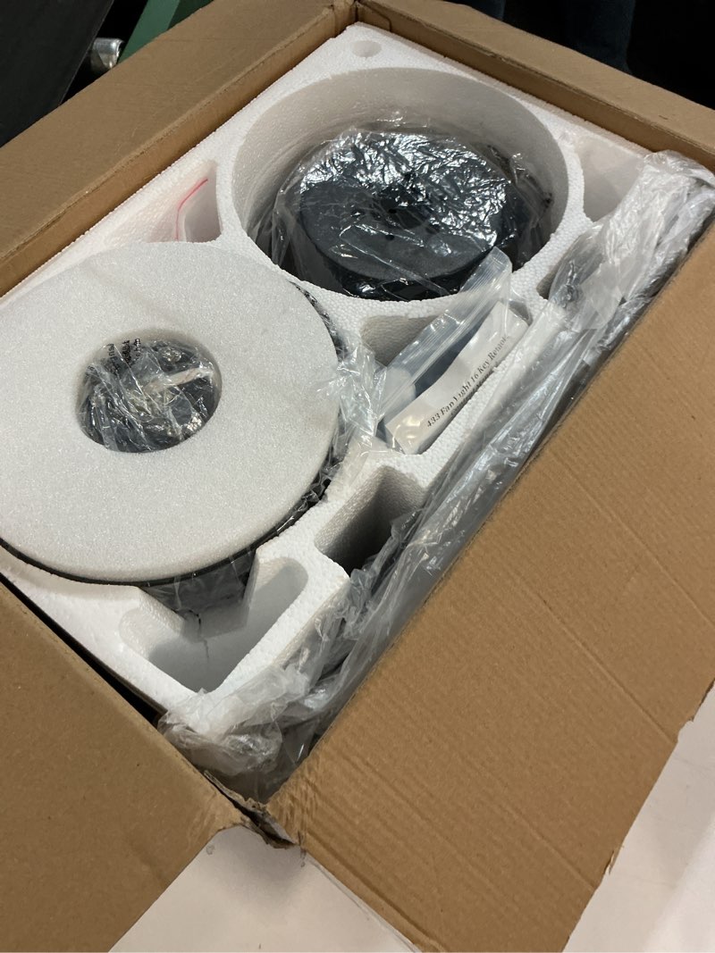 Condition photo showing Good Condition for ceiling fan with light, 40" black flush mount ceiling fans with remote control,3cct dimmable led, abs 5-fan blades,reversible motor,quiet low profile indoor fandeliers for bedroom living room black 40 inch