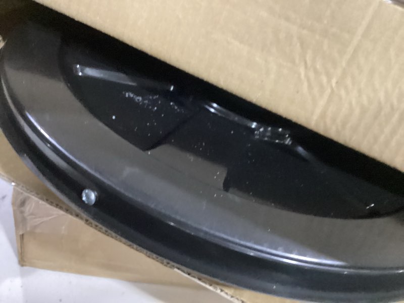 Condition photo showing As Is for convex mirror - 18" security mirror for business, garage, warehouse, office. 18 inch convex safety mirror indoor outdoor with clear view wall-mounted 18" indoor