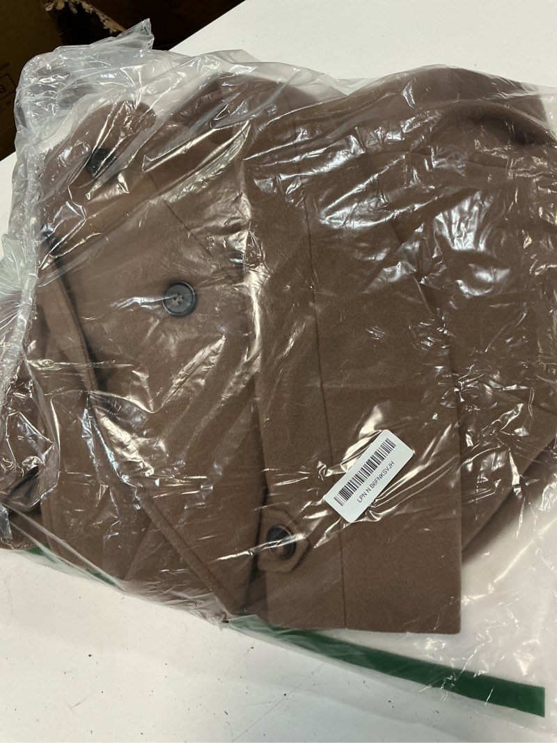 Condition photo showing Good Condition for idealsanxun womens long wool coat fall winter double breasted trench coat peacoat jackets dark khaki medium
