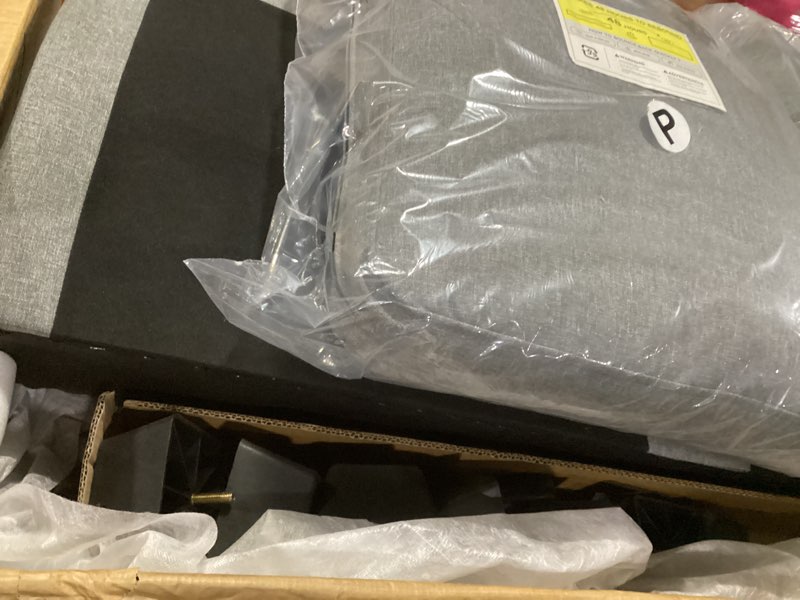 Condition photo showing Good Condition for similar to modular sectional sofa, couch with ottoman storage, chenille cloud couch with plush deep seating for living room, bedroom light grey(possibly incomplete)