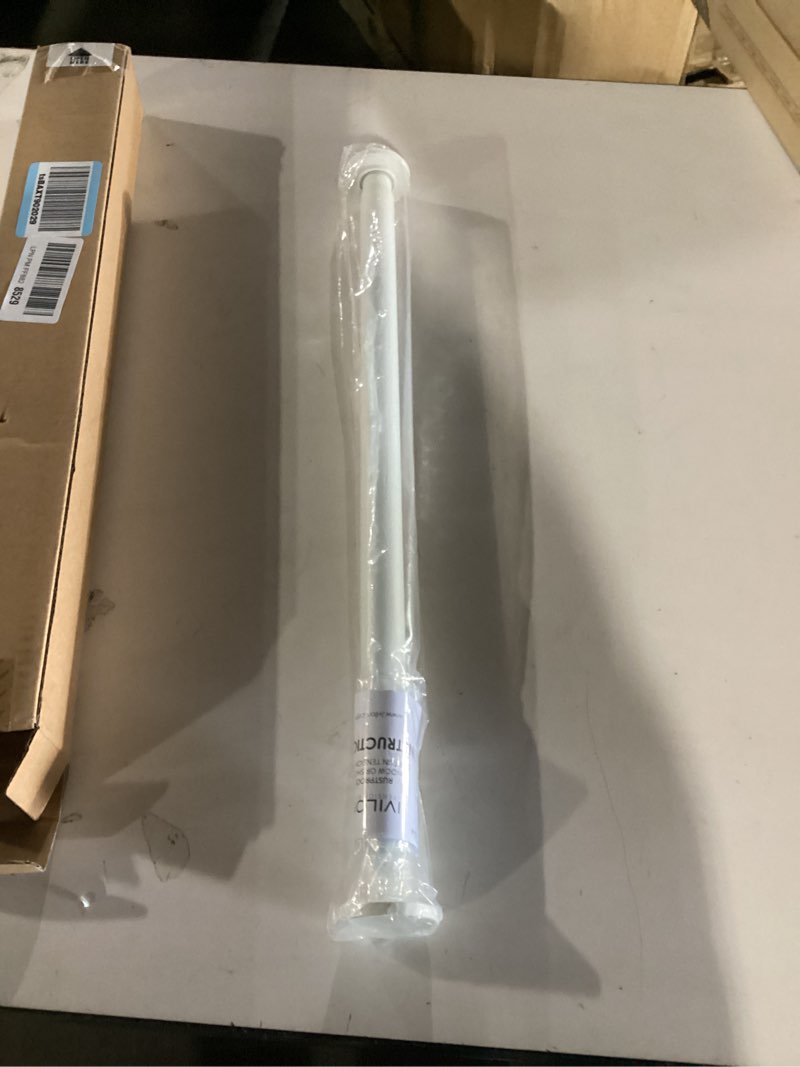 Condition photo showing New/Like New for ivilon tension curtain rod - spring tension rod for windows or shower, 24 to 36 inch. ivory 24" to 36" ivory