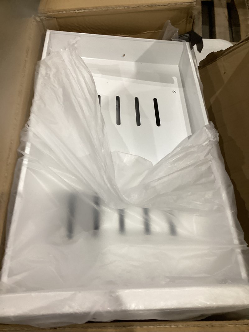 Condition photo showing Good Condition for HBL' 2 Pack | 21" Deep Pull Out Cabinet Organizer Adhesive, 12-Inch Wide Sturdy Carbon Steel Roll-Out Drawers for Face Frame or Frameless Cabinets,Slide-Out Shelves for Pantry. 21"D x 12.0"W x 3.1"H White 2