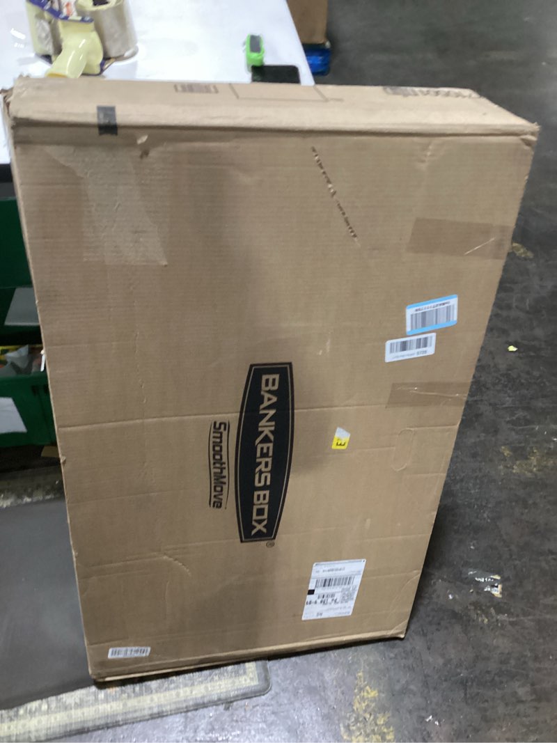 Condition photo showing Good Condition for Bankers Box Tall Wardrobe Box 3 Pack, Tape-Free Design, 24" x 24"x 40"(7710501) Tape-Free Large