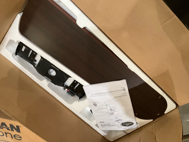 harbor breeze armitage 52-in bronze with toffee/cocoa blades flush mount ceiling fan