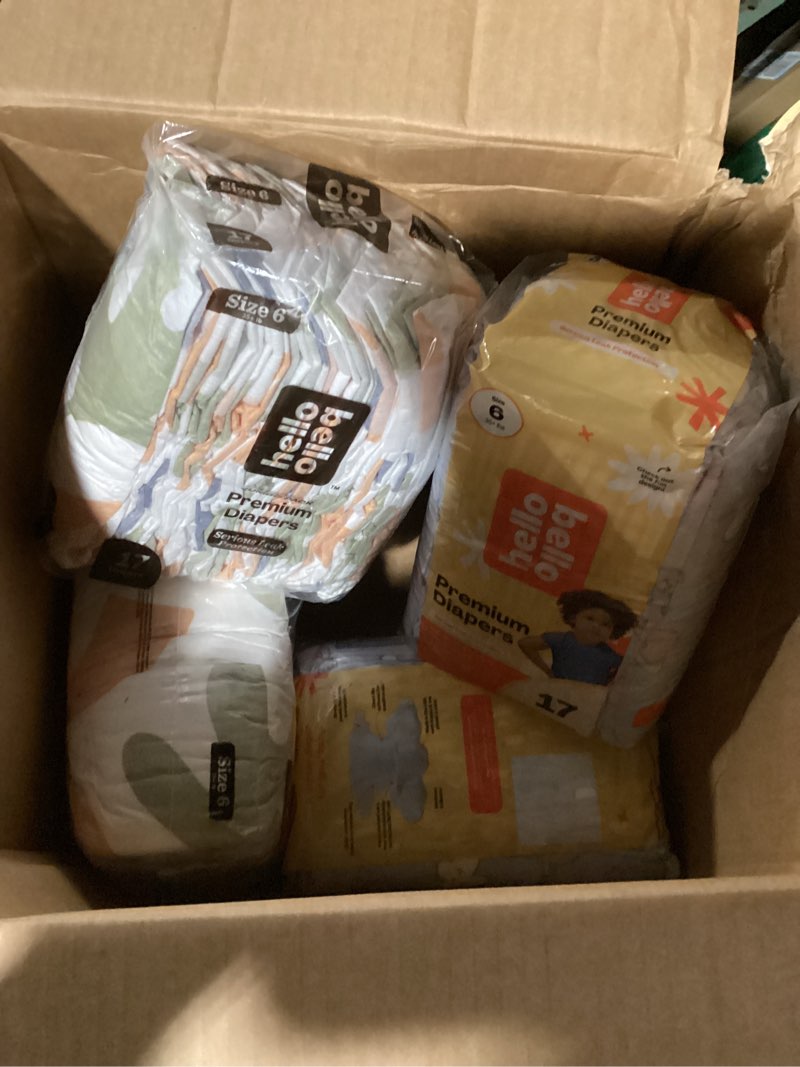 hello bello premium baby diapers size 6 i 68 count of disposable, extra-absorbent, hypoallergenic, and eco-friendly baby diapers with snug and comfort fit i surprise boy patterns boy/neutral (assorted style) size 6