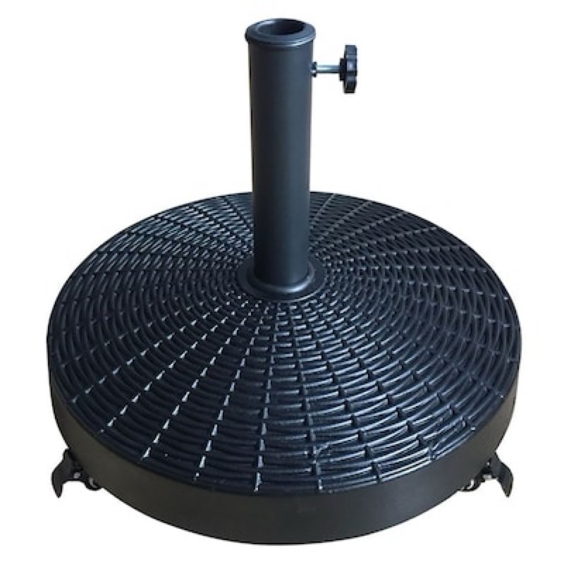 style selections 50-lb black hdpe plastic patio umbrella base