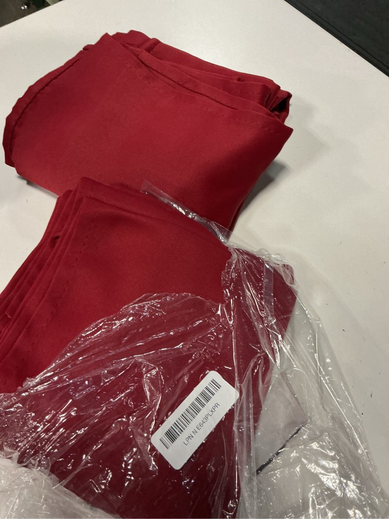 Condition photo showing Good Condition for nicetown holiday christmas decor thermal insulated solid grommet blackout curtains/drapes for living room (1 pair, 42 by 63 inches, burgundy red) burgundy red 42"w x 63"l (pack of 2)