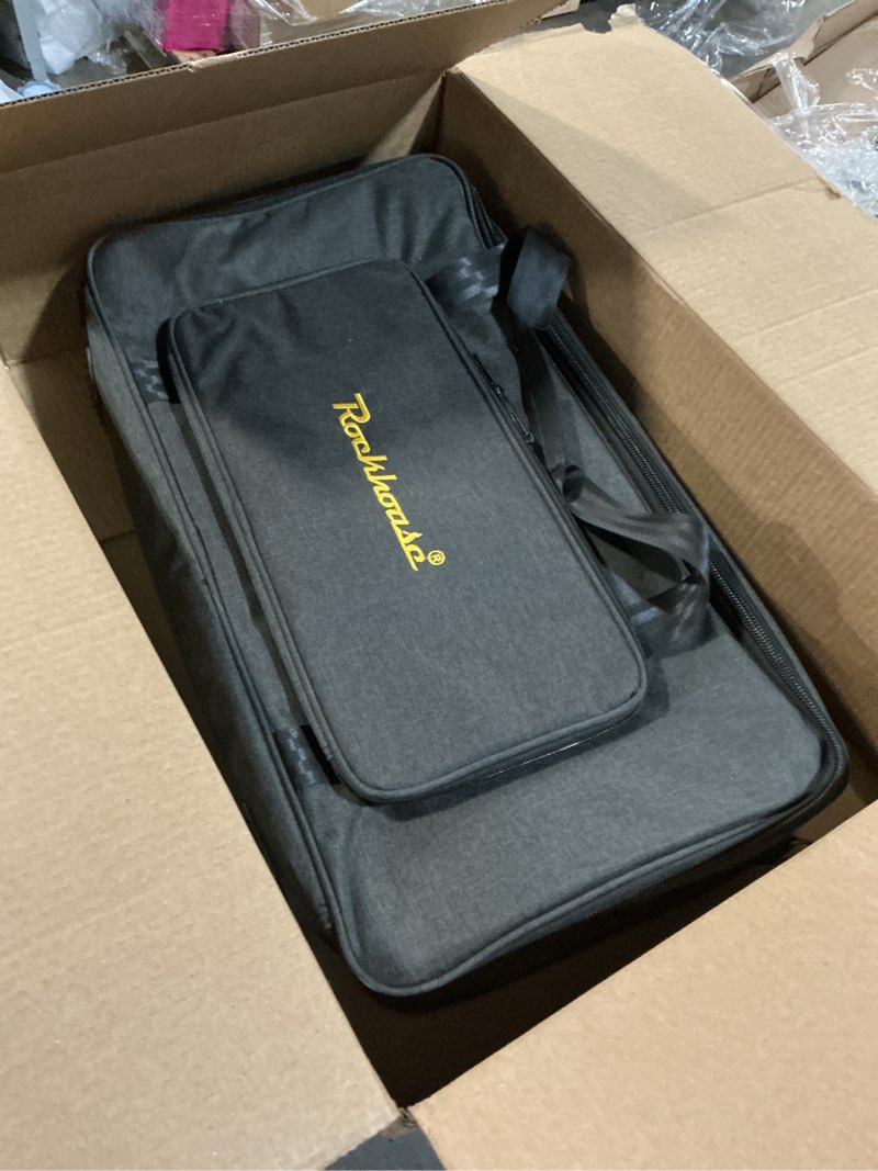 Condition photo showing Good Condition for Generic Gig Bag Guitar Pedal Board Bag Musical Instrument Water Resistant Guitar Effects Pedal Board Carry Bag for Rehearsals Show, 58cmx29cmx16cm