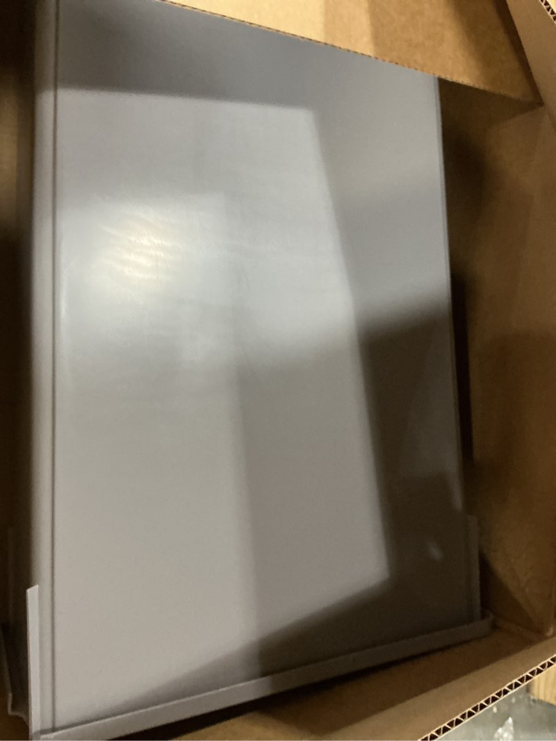 Condition photo showing As Is for winco ptc-23sg slender trash can, 23-gallon, gray,medium can gray
