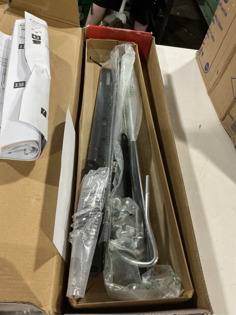 Condition photo showing As Is for lifetime universal backboard mounting kit for pole  roof or wall (9594)
