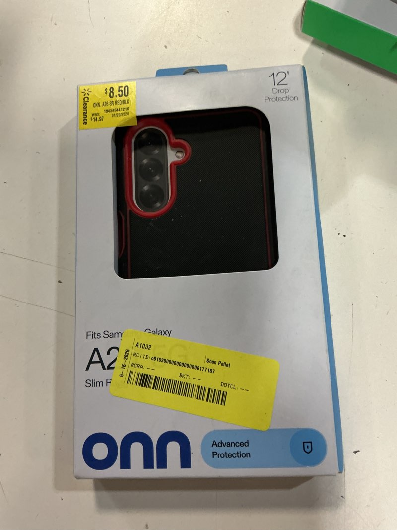 Condition photo showing Good Condition for onn slim rugged phone case for samsung galaxy a26 5g - red/black