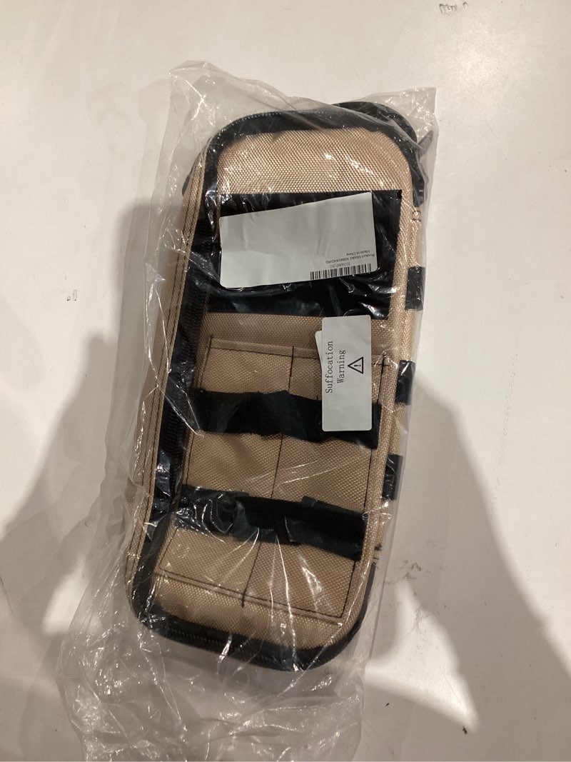 Condition photo showing New/Like New for 1 Pack Small Tool Bags, Portable Tool Box Organizer, Heavy Duty Tool Storage Bag with Zipper Work Tote for Repairman, Electrician, Carpenters (Brown*1)