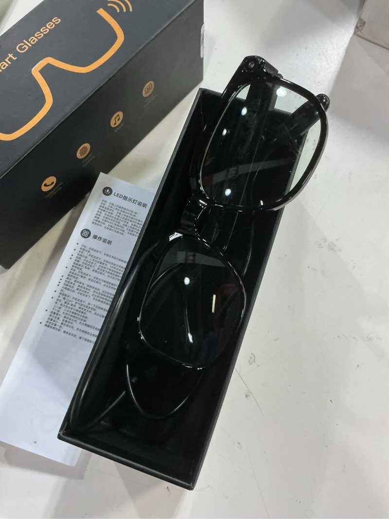 Condition photo showing Good Condition for ai smart glasses with camera and audio, 8mp hd camera glasses for men women with voice assistant, 1080p recording sunglasses with real-time translation, open-ear audio for vlogging, travel, business