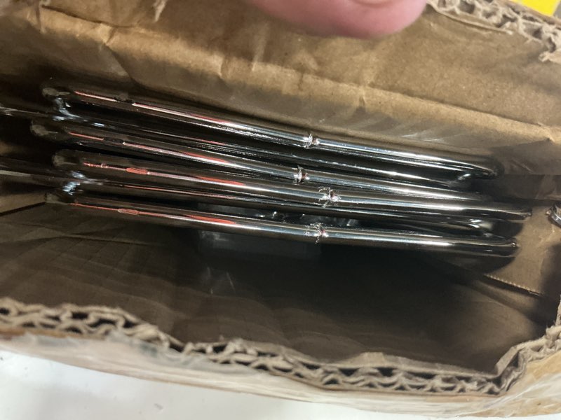 Condition photo showing Good Condition for 2 set 18" fixed wall mount single wire shelf bracket, silver chrome finish single shelf support, wall mount bracket for shelves storage and display