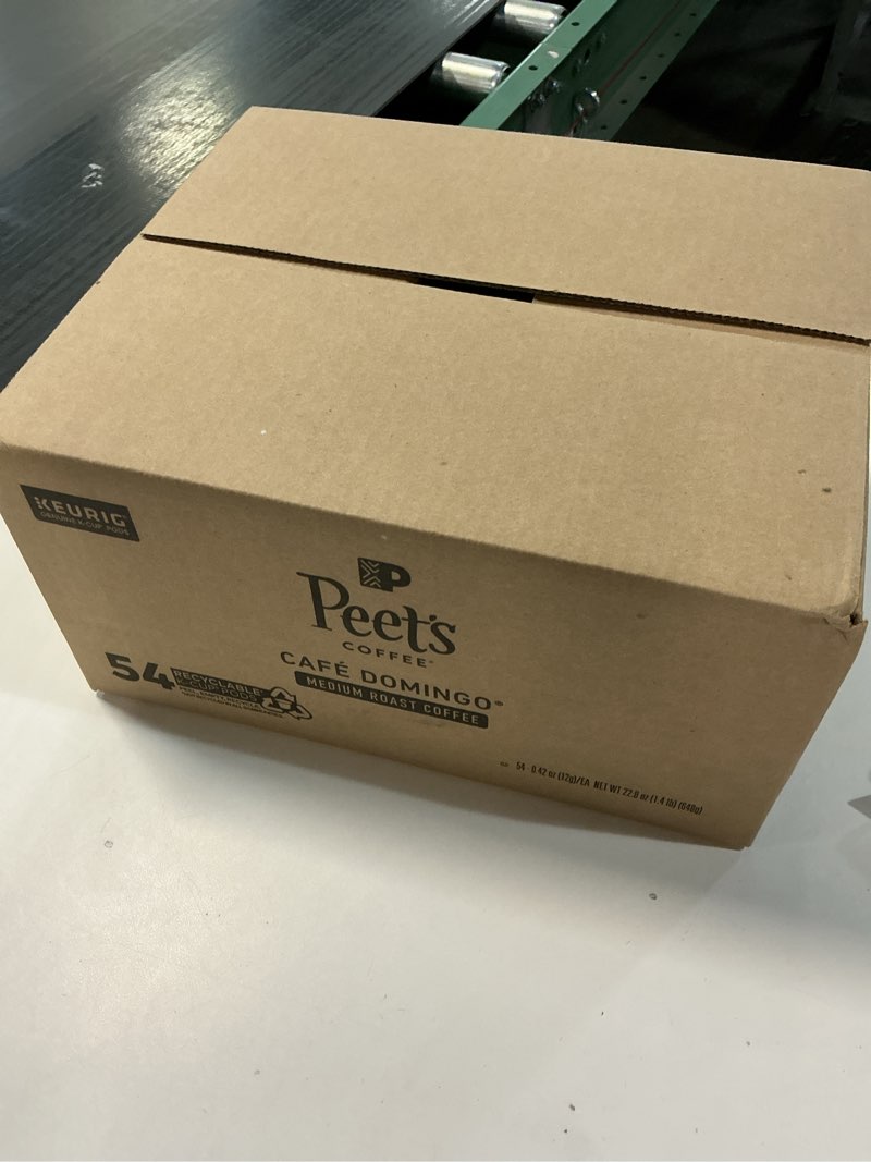 Condition photo showing Good Condition for (Best by  11 / 02 / 2025 ) Peet's Coffee, Medium Roast Keurig K-Cup Pods, 100% Arabica Coffee - Café Domingo 54 Count (1 Box of 54 Pods) Café Domingo 54 Count (Pack of 1)