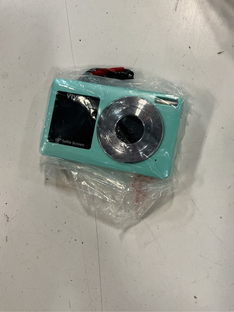 Condition photo showing As Is for vivitar snapshot duo digital camera - soft aqua