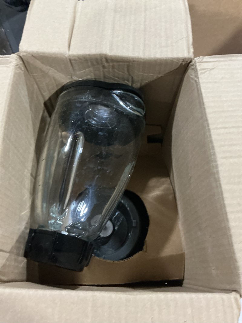 Condition photo showing As Is for oster® classic series 8-speed blender with 6-cup glass jar, gray