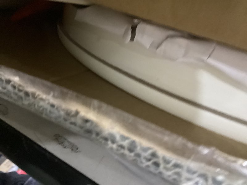 Condition photo showing As Is for Asymmetrical Mirror for Wall Decor 17.5"*22.5", Modern Brass Framed Wall Mirror for Living Room Bathroom Bedroom Entryway ELE-STOU-0066G Brass 22.5"L x 17.5"W