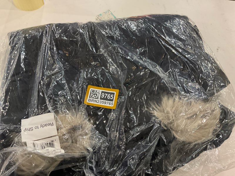 London Fog Women's 36" Snap Front Down Coat with Multi Pattern Quilt and Hood, Black, XL