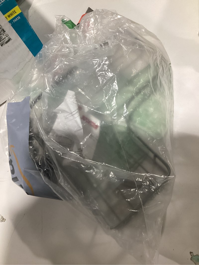 Condition photo showing New/Like New for Corner Shower Caddy - 1 , Adhesive Shower Organizers, Rustproof Stainless Steel Shower Shelves with 8 Hooks, No Drilling Bathroom Organizers and Storage Racks, Space-Saving, Silver, Medium Silver Medium