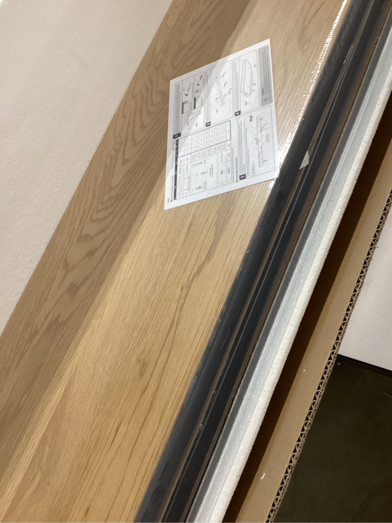 Condition photo showing New/Like New for 48 inch floating shelves, 8 inch deep floating shelves for wall, hanging shelf with invisible brackets, deep shelves for bathroom, bedroom, living room, oak, set of 1