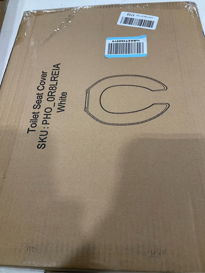 Condition photo showing New/Like New for Commercial Heavy Duty Open Front Toilet Seat Without Cover Will Never Loosen and Reduce Call-Backs,Public Toilet Lid Elongated Safe, for Office,Church,Hospital(White 18.5")