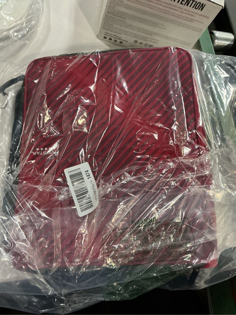 Condition photo showing Good Condition for Five Star Zipper Binder, 2 Inch 3-Ring Binder with Round Rings, 5-Tab Expanding File, 380 Sheet Capacity, Fire Red (72538) Red 2 Inch Zipper Binder Binder