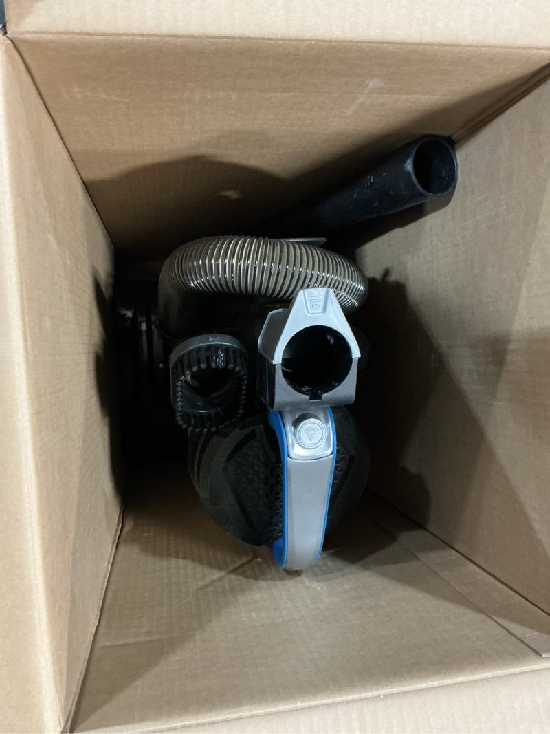 Condition photo showing As Is for eureka airspeed ultra-lightweight compact bagless upright vacuum cleaner, replacement filter, blue