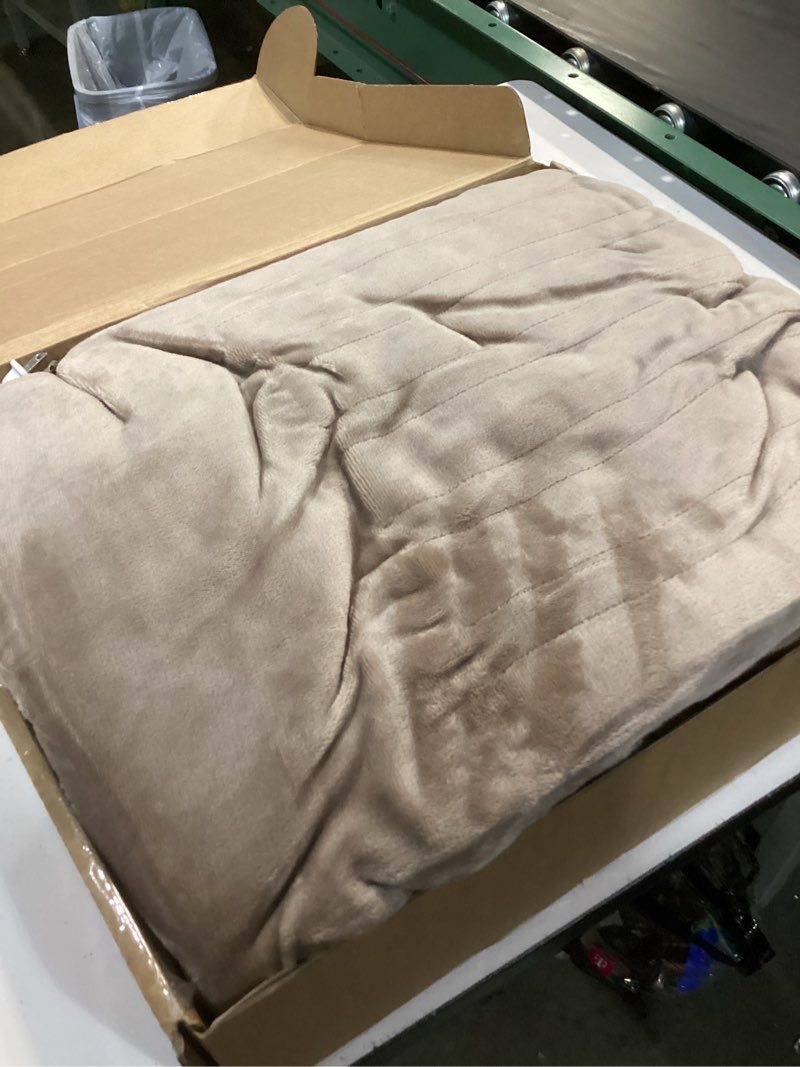Condition photo showing Good Condition for Bedsure Electric Blanket Full Size - Soft Flannel Heated Blanket, Fast Heating with 10 Time Settings & 6 Heat Settings, Warm Gift for Grandma (72x84 inches, Taupe) 08 - Taupe Full