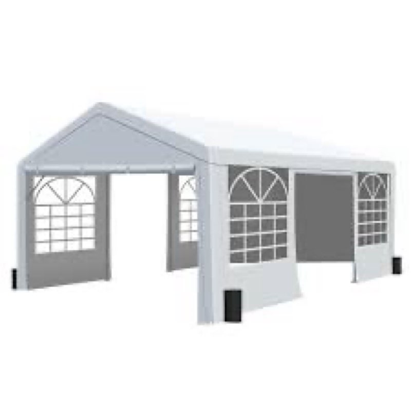 Outdoor Galvanized Steel Party Tent - Heavy Duty Removable Sidewall Wedding Tent(incomplete box 1 of 2 ) 