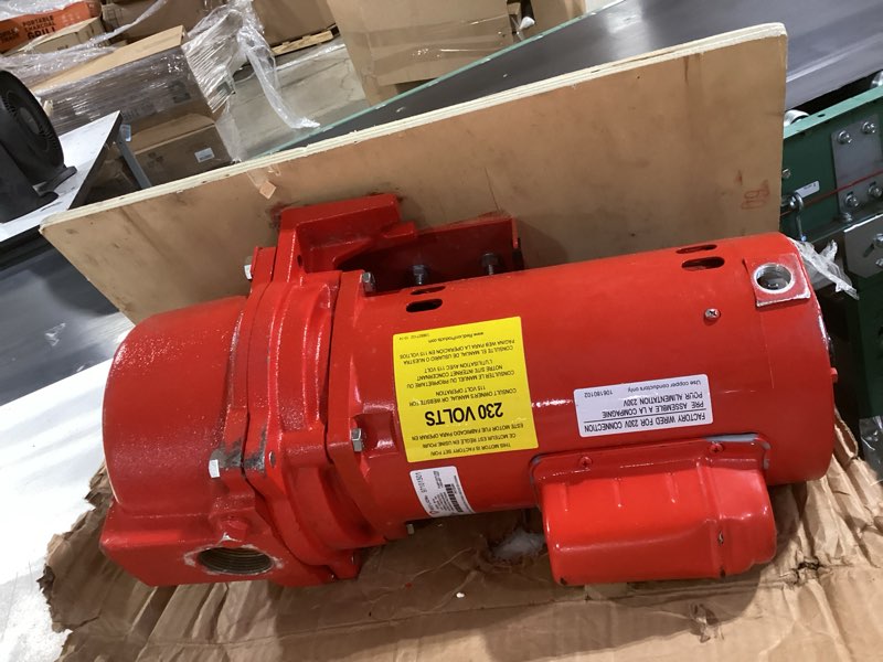 Condition photo showing As Is for red lion rl-sprk150 115/230 volt, 1.5 hp, 71 gpm cast iron sprinkler/irrigation pump with thermoplastic impeller, red, 97101501 1.5 hp, thermoplastic impeller, 115/230 volt sprinkler pump