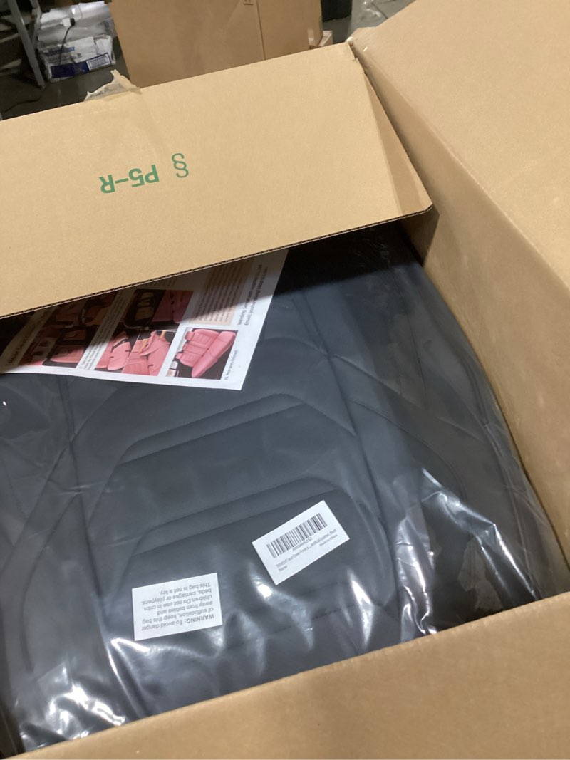 Condition photo showing New/Like New for tiehesyt black car seat covers full set, breathable leather automotive front and rear seat covers with headrest, waterproof auto seat protectors fit for most sedans suv pick-up truck elegant black front pair and rear