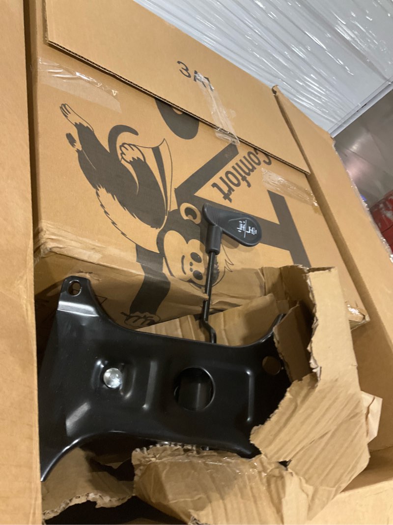 Condition photo showing As Is for Office Desk Chair with Ergonomic Lumbar Support, Extra-Thick Seat Cushion, Flip-up Arms, Breathable Mesh Back, Computer Task Chair for Home Office Black&silver