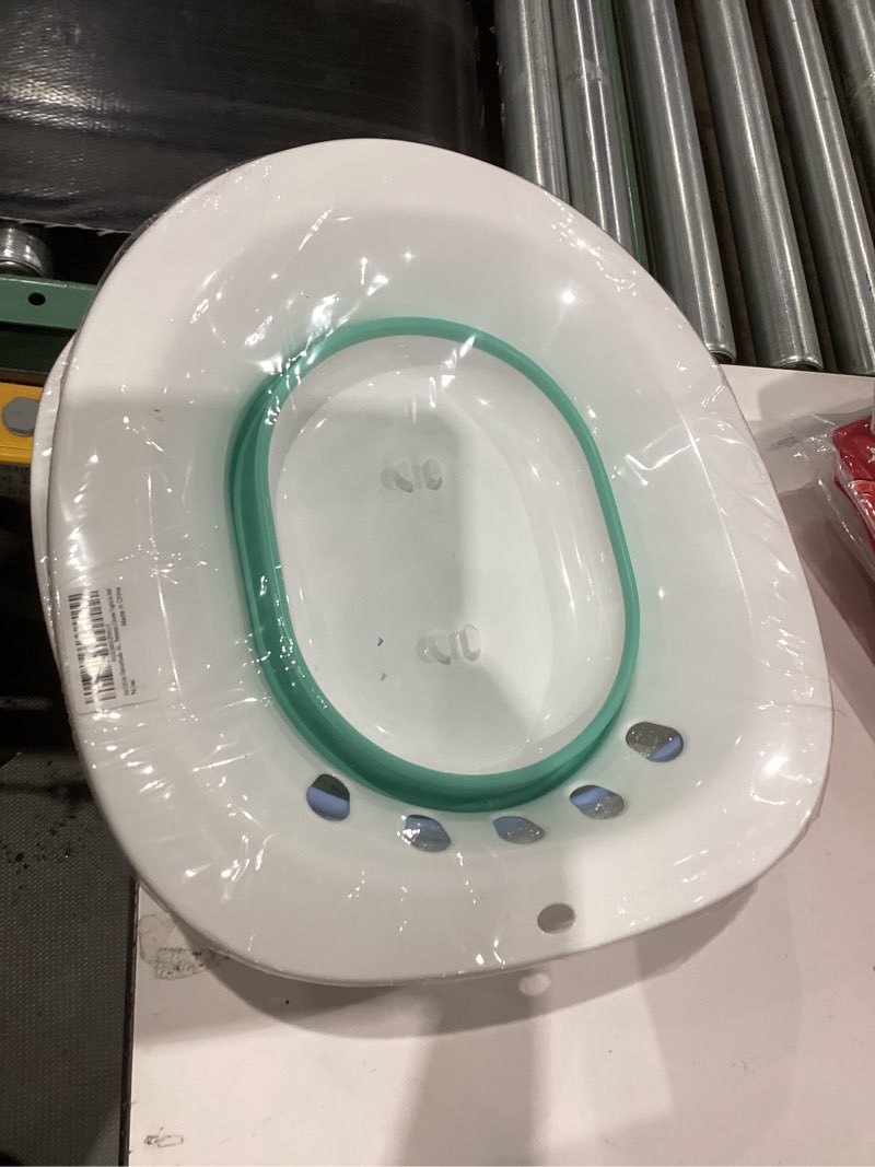 Condition photo showing New/Like New for RUGUO Sitz Bath for Hemorrhoids - Sitz Bath for Toilet Seat - Foldable Sitz Bath for Postpartum Care, for Soothes Hemorrhoids & Perineum, Cleanse Vagina & Anal?Blue Accessories?