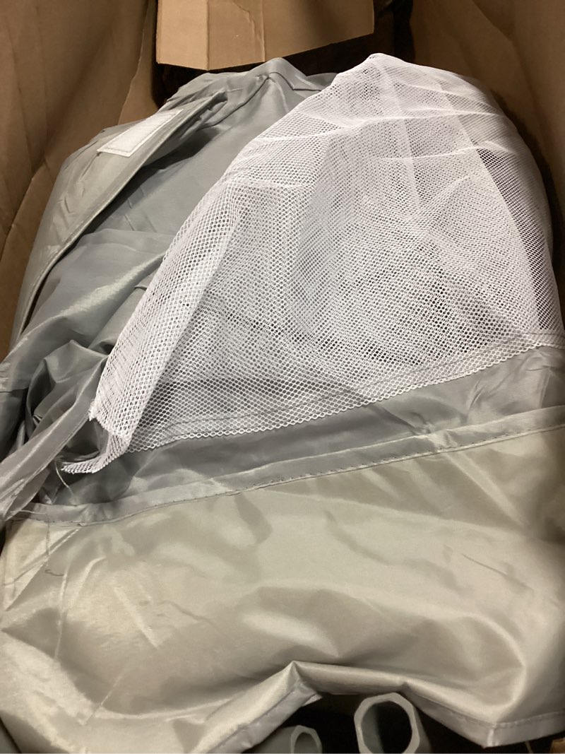 Condition photo showing As Is for Extra Large Baby Playpen 79×79 Inch, Playpen with 2 Zipper Door for Babies and Toddlers, Play Pen Pin Indoor Outdoor Baby Play Fence Grey 79×79×27 Inch