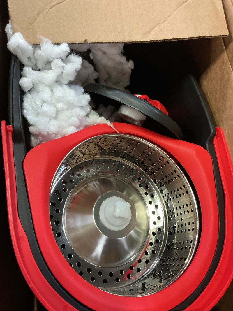 Condition photo showing As Is for O-Cedar RinseClean Spin Mop & Bucket System | Clean with Water | Removes 99% of Bacteria Plastic Rinseclean Spin Mop & Bucket Cleaning System
