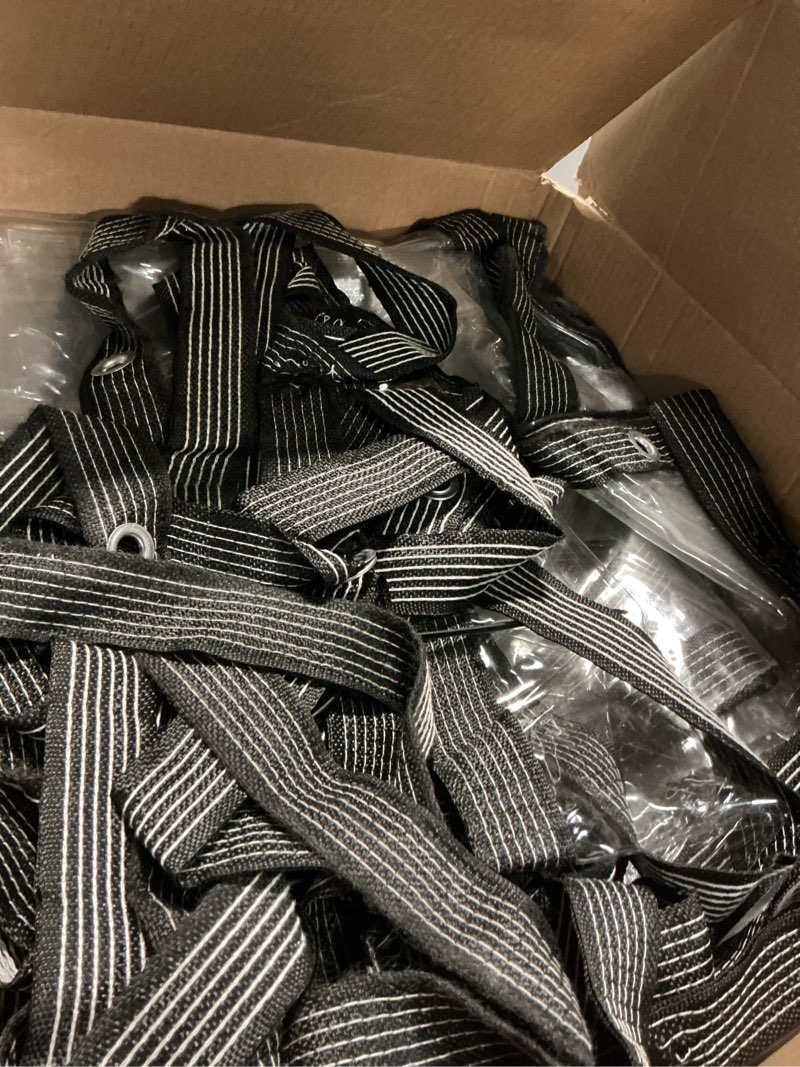 Condition photo showing As Is for Clear Vinyl Tarp - 0.35mm Clear PVC Tarp, with Grommets and Tying Rope - Duty Heavy Tear Resistant Cover for Camping, Plants Greenhouse, Cars, Patio and Pavilion (7' x 13')
