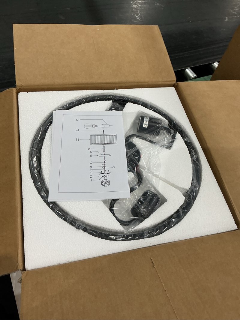 Condition photo showing Good Condition for black flush mount ceiling light, caged crystal chandelier, drum hallway light fixtures ceiling mount (14 inch black) 14 inch black(3 light)