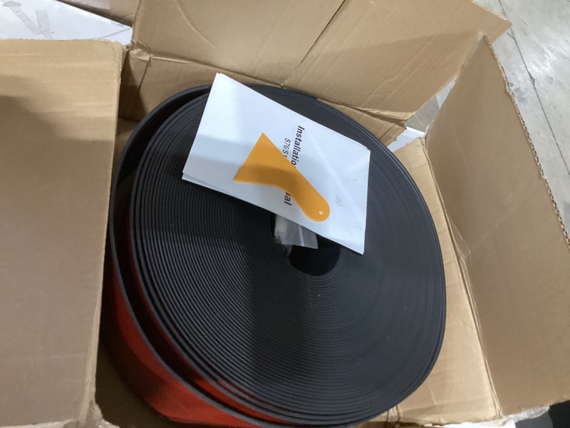 Condition photo showing New/Like New for vinyl wall base baseboard molding trim 4" flexible self adhesive rubber wall base moulding trim peel and stick design, 4 inch x 20 feet, black 4in x 20ft black