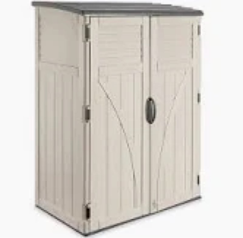 5 ft. w x 3 ft. d resin outdoor storage shed