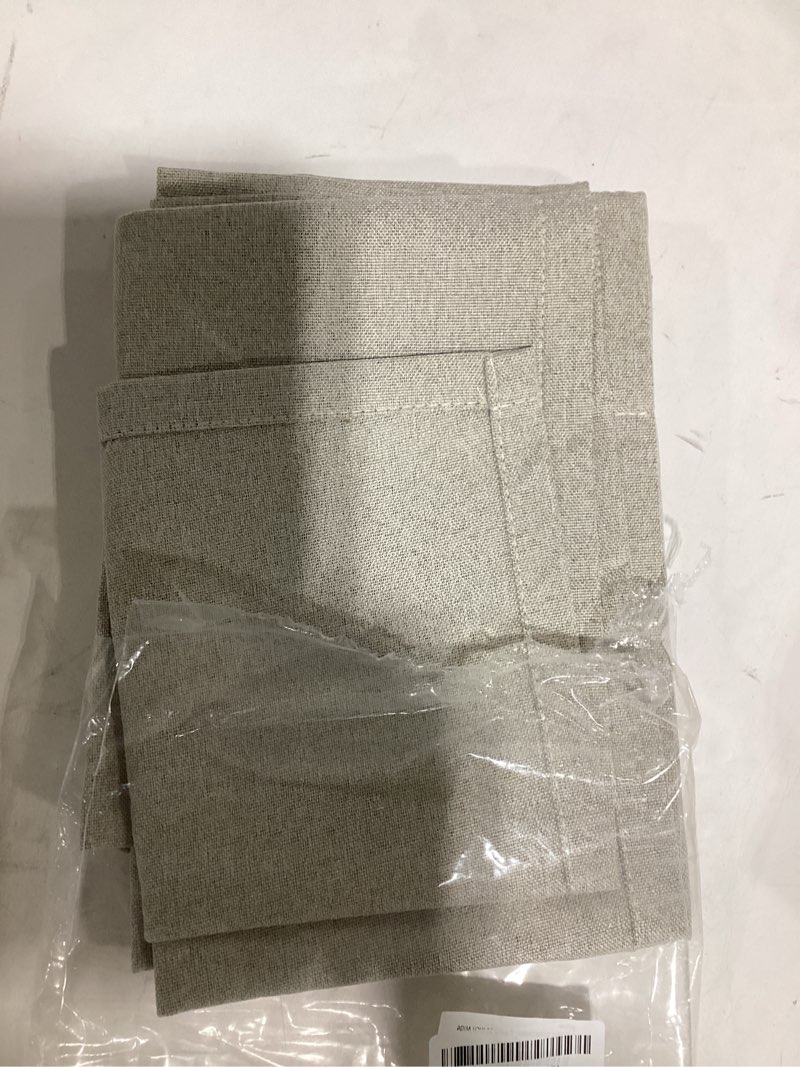 Condition photo showing As Is for bgment 40 inch length short linen blackout curtains, kitchen drapes room darkening with rod pocket for small bedroom window privacy, 2 panels set, 30 x 40 inch 30"w x 40"l (pack of 2) linen