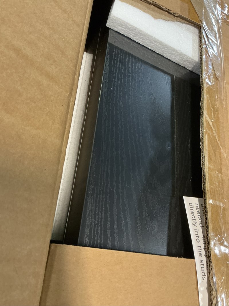 Condition photo showing Good Condition for bayka floating shelves for wall, 36 inches long wall mounted rustic wood shelves for bathroom, bedroom, living room, for book/storage/decor with 30lbs capacity - black,set of 3 a. black - universal classic style 36inches