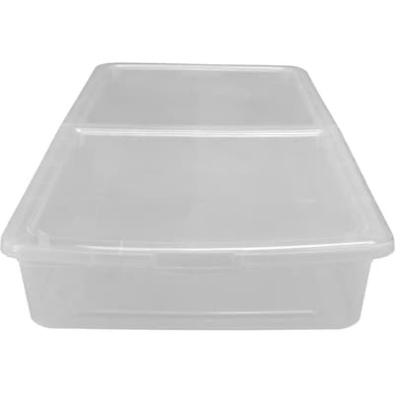 Project Source X-large 17.5 -Gallons ( 70 -Quarts ) Clear Stackable Underbed tote with Standard