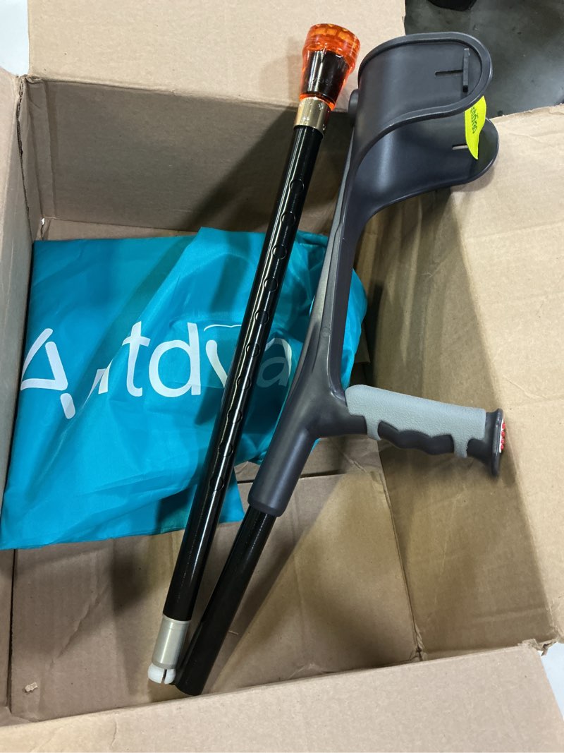 Condition photo showing Good Condition for Forearm Crutch for Adults(x1 Unit), Forearm Crutch with Cuffs, Anti-Drop, Crutch for Walking, Forearm Crutch Lightweight Adjustable, Aluminum Forearm Crutch, Black Crutch (Single Black)