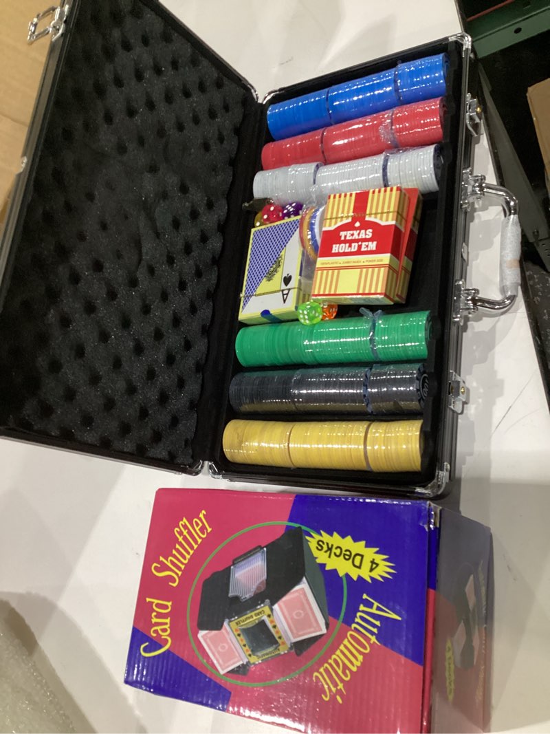 Condition photo showing Good Condition for Texas Holdem Poker Chip set, SIMILAR TO STOCK PHOTOS