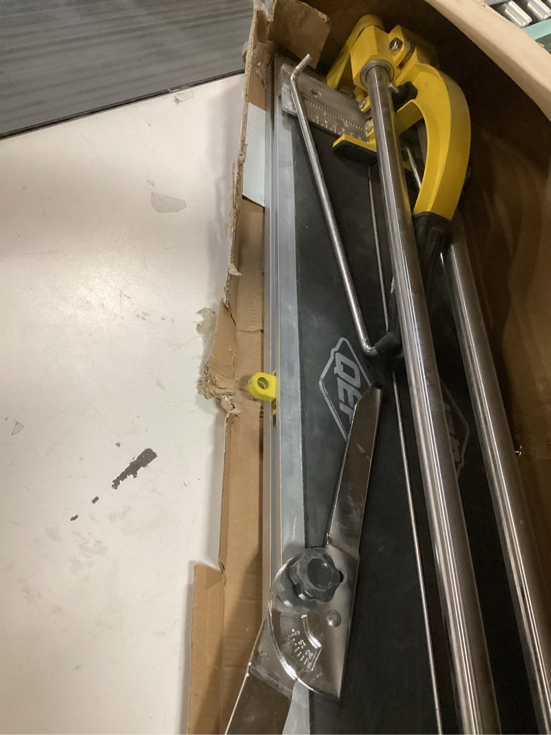 Condition photo showing As Is for QEP 10630 24-Inch Manual Tile Cutter with Tungsten Carbide Scoring Wheel for Porcelain and Ceramic Tiles